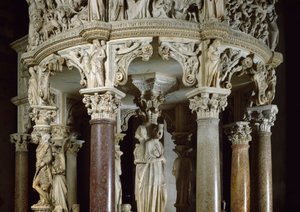 Theological virtues and Hercules on the left (detail)