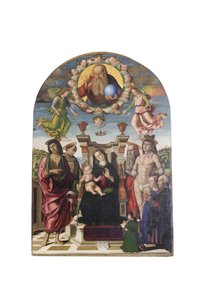 Madonna and Child Enthroned with Saints by Giovanni Santi