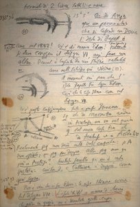 Manuscript by Giovanni Schiaparelli with Notes on Mars Studies by Giovanni Schiaparelli