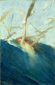 A Mermaid Being Mobbed by Seagulls