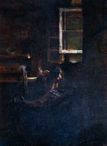 Empty cradle by Giovanni Segantini