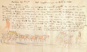 Sketch for Procession of Feast of Calven Coira by Giovanni Segantini
