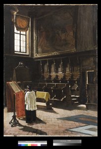 The Choir of the Church of Sant’Antonio in Milan by Giovanni Segantini