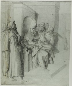 Pilate Washing His Hands, with Christ Being Led Away: Left Portion by Giovanni da Bologna