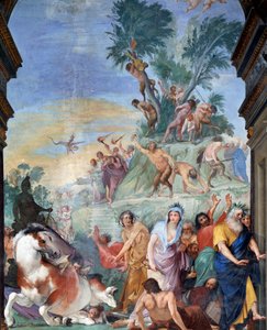 The Muses and Poets Hunts of the Parnassus (detail) by Giovanni da San Giovanni