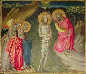 The Baptism of Christ by Giovanni dal (attr. to) Ponte