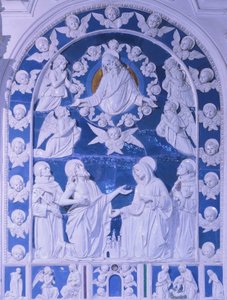The Madonna Between Saints Francis, Dominic and Bernard by Giovanni della Robbia