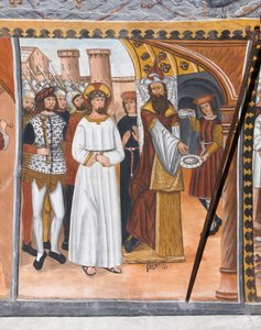 Stories of the Passion of the Christ: Pilate condemns Jesus and washes his hands by Giovanni di Cherasco Botoneri