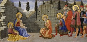 Adoration of Magi (detail) by Giovanni di Francesco