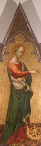 Polyptych with St. Catherine of Alexandria (detail) by Giovanni di Paolo