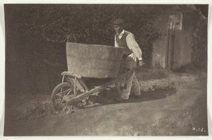 Male Peasant with Wheelbarrow by Giraudon