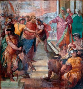 Christ is Led Before Caiphus (detail)
