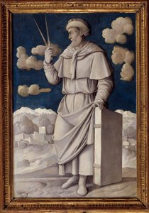 Full-length portrait of Euclid (325-265 BC), Greek mathematician by Girolamo Mocetto
