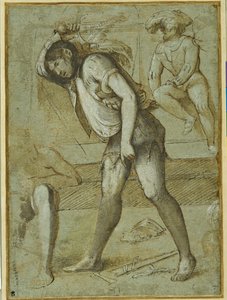 An Executioner About to Decapitate a Bearded Saint by Girolamo Romanino
