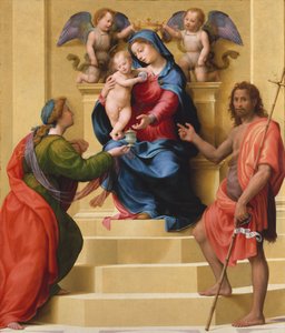 Madonna and Child Enthroned with Saints Mary Magdalen and John the Baptist