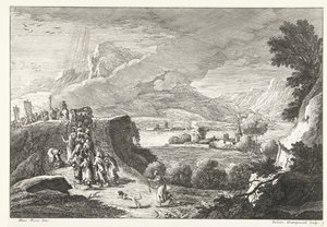 Landscape with Funeral Procession by Giuliano Giampiccoli