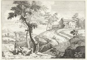 Landscape with Flute Players by a Tree (Italian Landscapes)