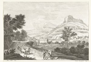 Landscape with Ox Cart and Funeral (series title)