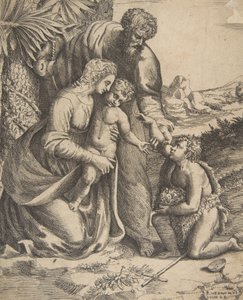 Holy Family with Saint John the Baptist Kneeling at the Right, 1531-76