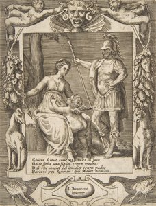 Juno, Mars and Cupid, Set within an Elaborate Frame, from the 