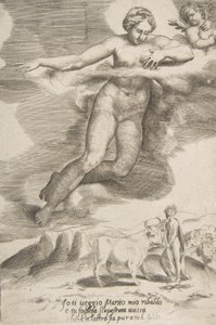 Juno Watching Jupiter and Io, from The Loves of the Gods by Giulio Bonasone