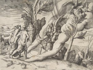 Jupiter and Juno Being Received in the Heavens by Ganymede and Hebe, from the 