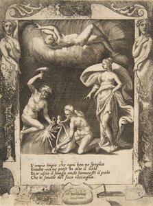 Litigium Removed from the Body of Chaos While His Mother is Thrown into the Air by Giulio Bonasone