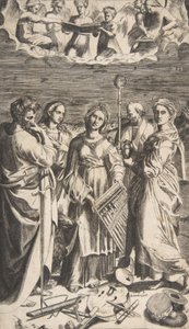 Saint Cecilia Standing in the Centre Accompanied by Saint Paul, the Magdalene, Saint John, 1531