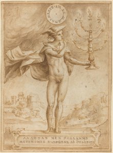 Study for Harpocrates (Silentio Deum Cole) by Giulio Bonasone