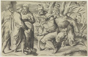 Two Satyrs Bring Silenus to King Midas