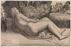 Venus Reclining in a Landscape, c.1508-09 by Giulio Campagnola