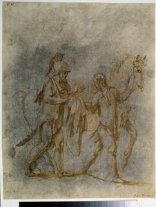 Saint Martin and a Beggar by Giulio Romano