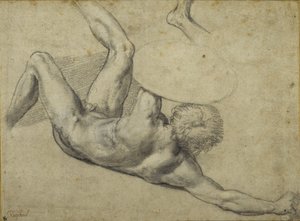 Study for warrior fallen in 