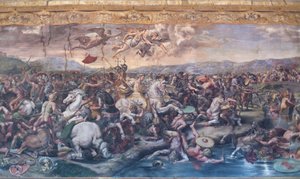 The Battle of the Milvian Bridge, in the Room of Constantine, Raphael Rooms, c.1520-24