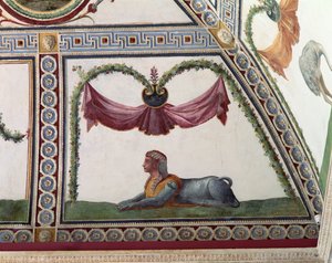 Camera con Fregio di Amorini, Sphinx (detail) by Giulio Romano