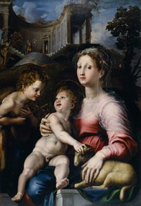 The Madonna and Child with Saint John the Baptist by Giulio Romano