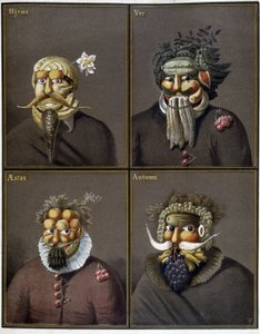 The four seasons: men with vegetable heads in the way of Giuseppe Arcimboldo by Giuseppe (style of) Arcimboldo