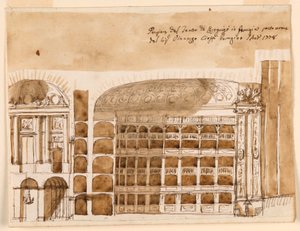 Section of a Theater in Perugia by Giuseppe Barberi