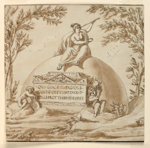 Sepulchral Monument for Astronomer Giovanni B. Fagiuoli by Giuseppe Barberi