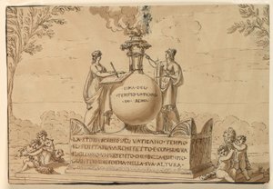 Sepulchral Monument for Carlo Fontana by Giuseppe Barberi