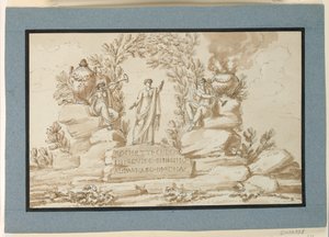 Sepulchral Monument for Improvisor Rochetti by Giuseppe Barberi