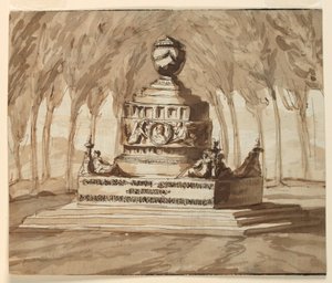 Sepulchral Monument for Poet Pietro Chiari by Giuseppe Barberi