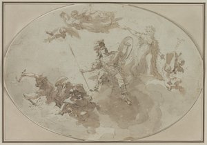 Ceiling Study: Allegory of Peace and War