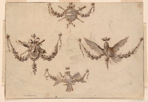 Design for Four Festoons by Giuseppe Bernardino Bison