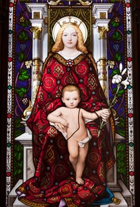Madonna Enthroned by Giuseppe Bertini
