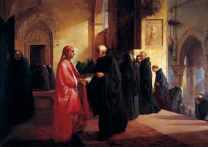 Meeting between Dante and Fra Ilario