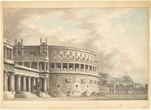 Architectural Fantasy of a Magnificent Ancient Mausoleum