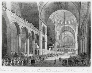 Veneto provinces swear allegiance to Austrian Emperor Francis II in Basilica of San Marco in Venice, May 7