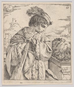 David looking at the head of Goliath, 1620-30 by Giuseppe Caletti