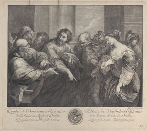 Christ and the woman taken in adultery, 1750-57 by Giuseppe Camerata